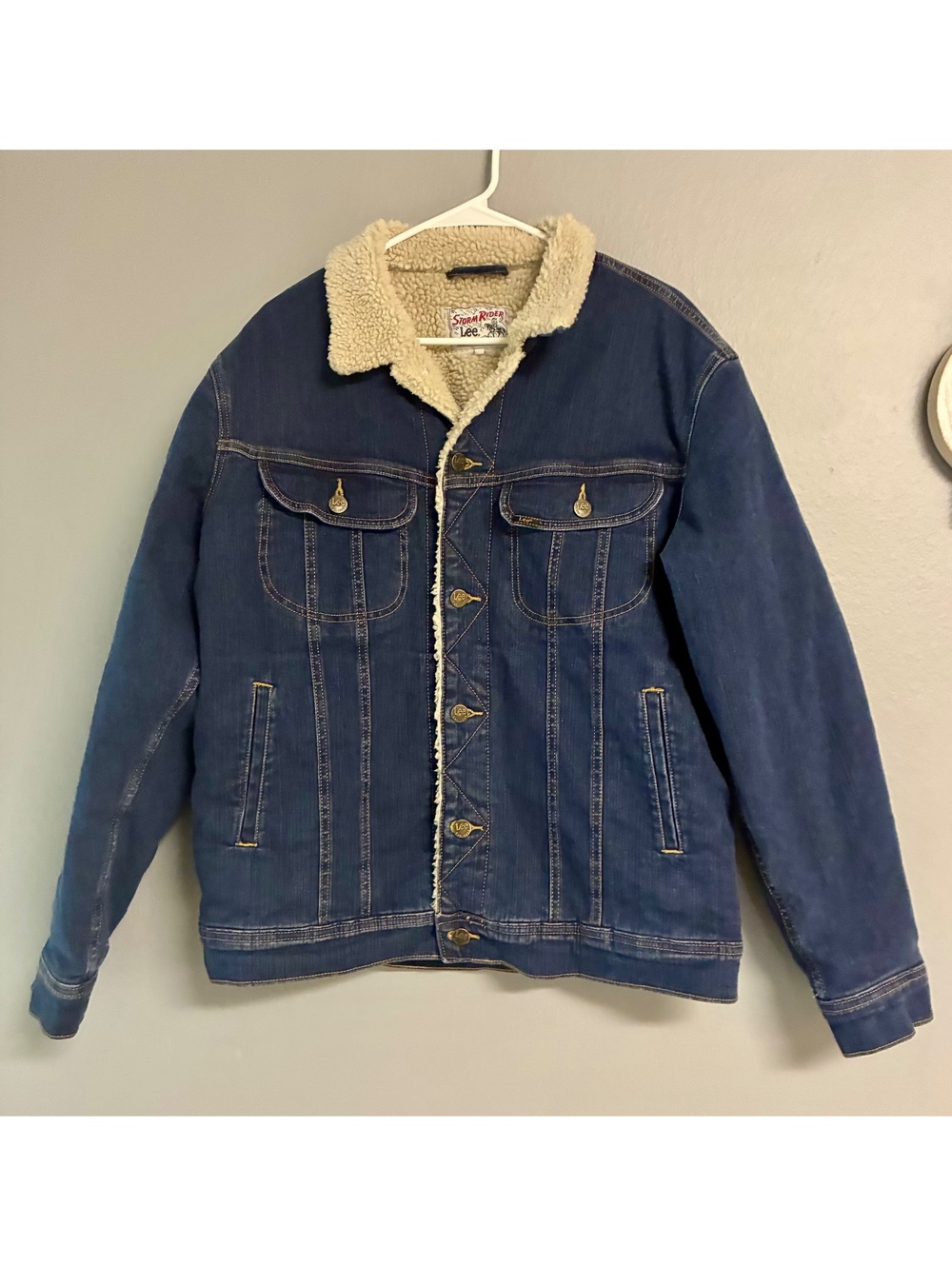 Lee Storm Rider Sherpa Denim Jacket Men's Large